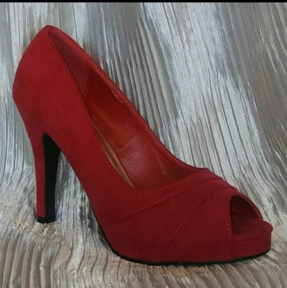 Women's Slight Platform Open Toe High Heel Pumps